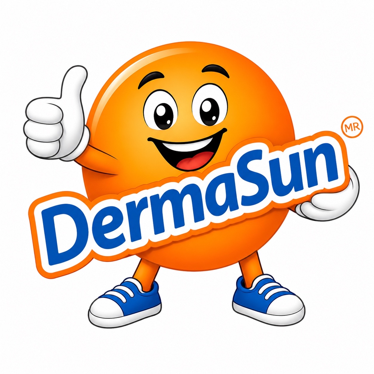 Mascota DermaSun - Sol naranja sonriente